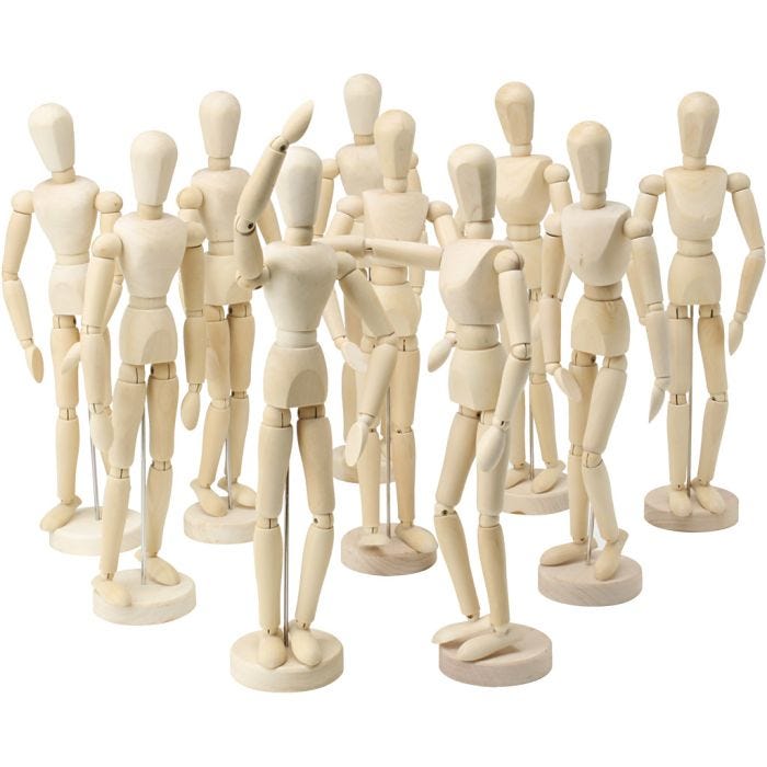 Mannequin, H: 29 cm, 10 pc/ 1 pack