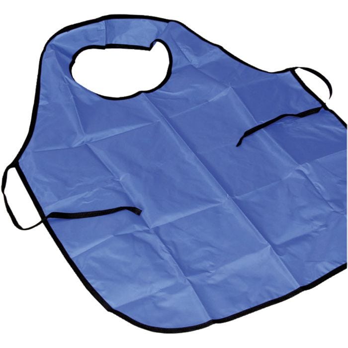 Painting apron with collar, 100 cm, M-XL cm, blue, 1 pc