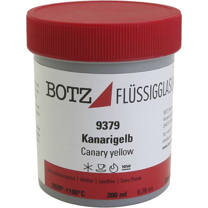 Glaze for clay, yellow, 200 ml/ 1 tub