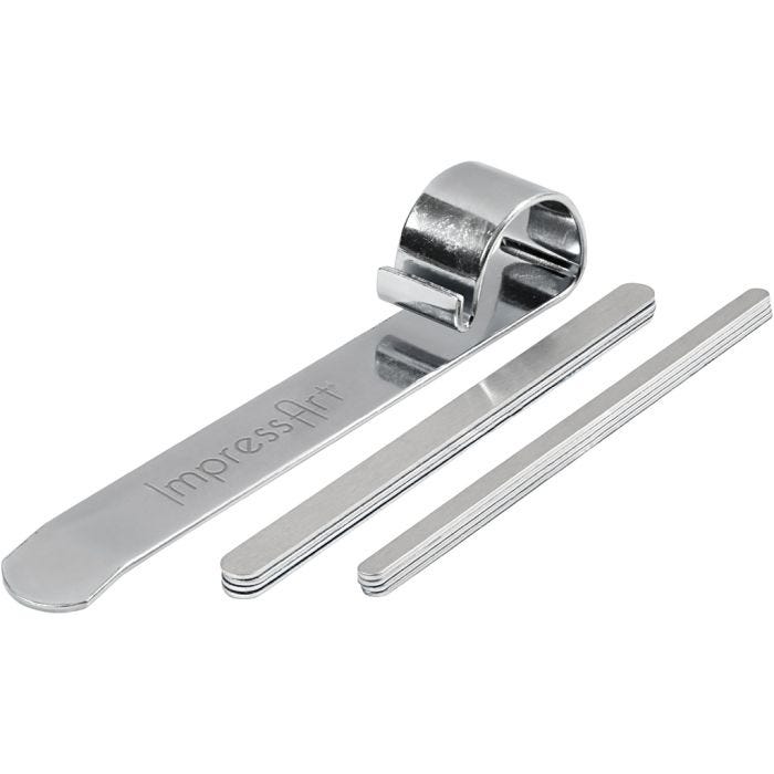 Bending Tool and Metal Bands for bracelet, 15 cm, 6-106 mm, aluminum, 1 set