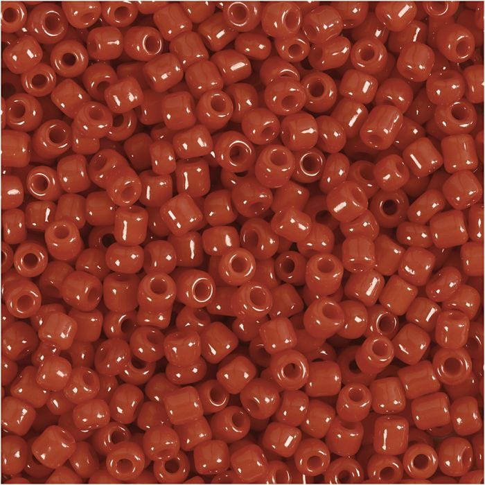 Rocaille Seed Beads, dia. 3 mm, size 8/0, hole size 0,6-1,0 mm, dark red, 25 g/ 1 pack