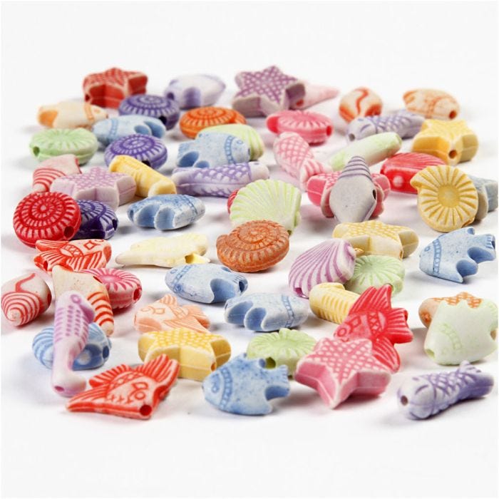 Pastel Mix, size 9-12 mm, hole size 1,2 mm, 110 g, 175 ml/ 1 pack
