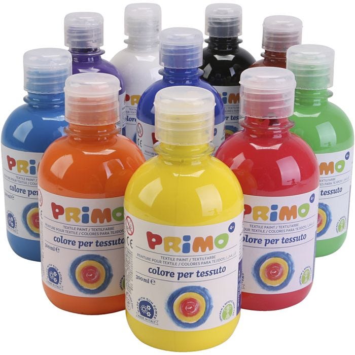 Textile Paint, assorted colours, 10x300 ml/ 1 pack