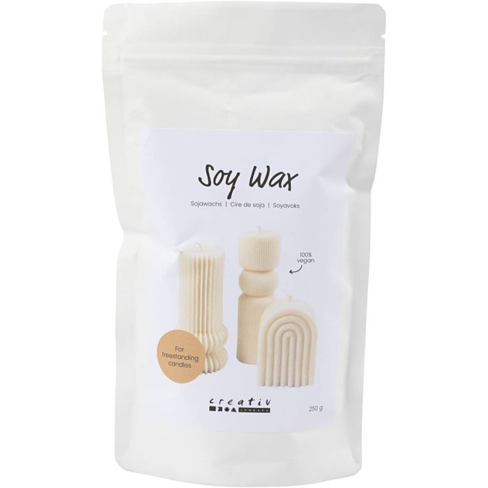 Soy Wax, For freestanding candles, cream, 250 g/ 1 pack