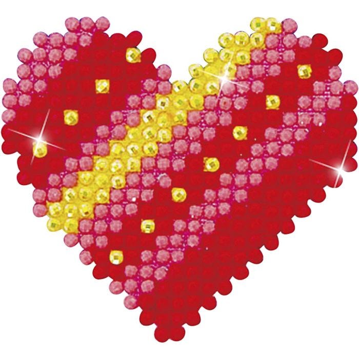Diamond Dotz , Patchwork heart, 7,6x7,6 cm, 1 pack