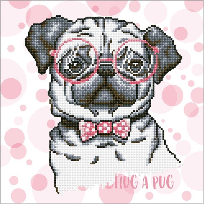 Diamond Dotz, Hug a pug, 35,5x45,7 cm, 1 pack