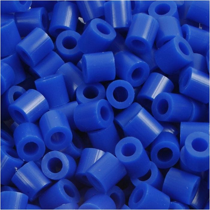 Fuse Beads, size 5x5 mm, hole size 2,5 mm, medium, dark blue (32232), 6000pc/ 1 pack