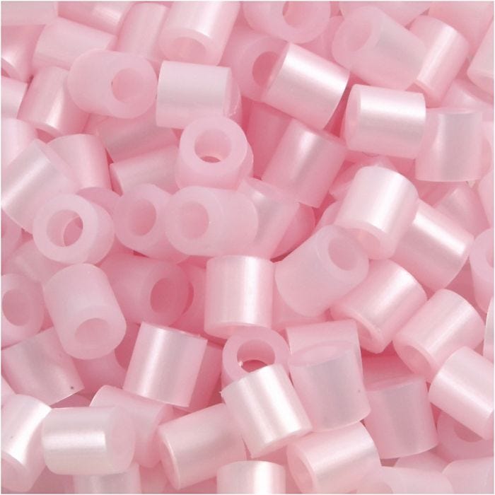 Fuse Beads, size 5x5 mm, hole size 2,5 mm, medium, rose mother-of-pearl (32259), 1100 pc/ 1 pack