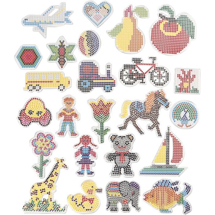 Peg Board, size 7x7,5-14x16 cm, medium, 24 pc/ 1 pack