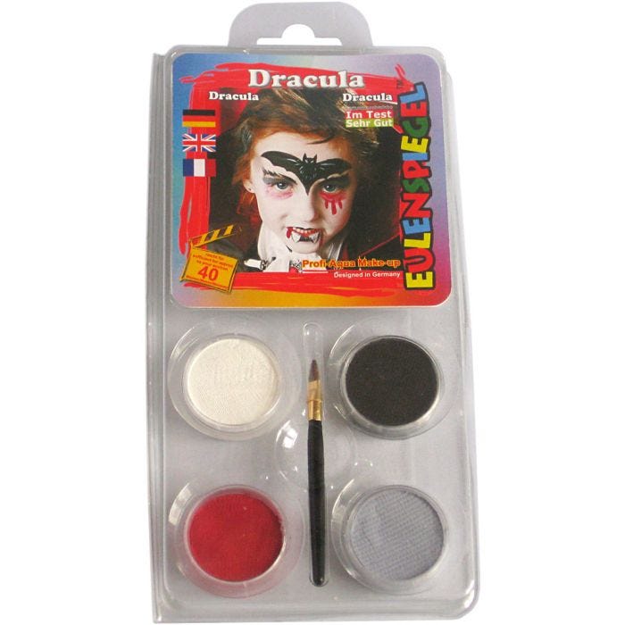 Eulenspiegel Face Paint - Motif Set, dracula, assorted colours, 1 set