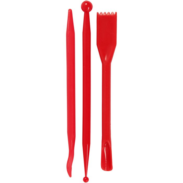 Modelling Sticks, L: 14,5 cm, red, 3 pc/ 1 pack