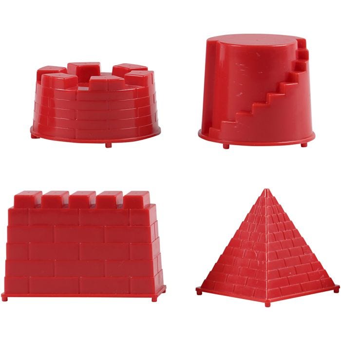 Casting Mould, castle, size 5,5-8,5 cm, 4 pc/ 1 pack