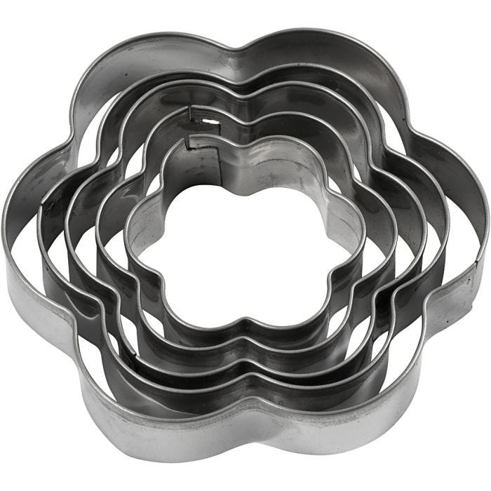 Cookie cutters, flower, size 8 cm, 5 pc/ 1 pack