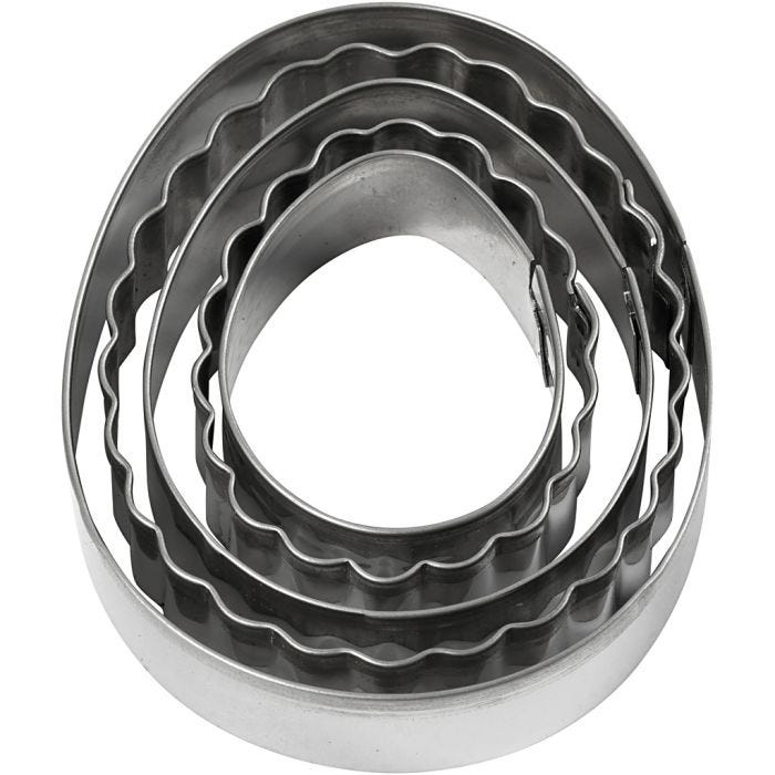 Cookie cutters, egg, size 8 cm, 5 pc/ 1 pack