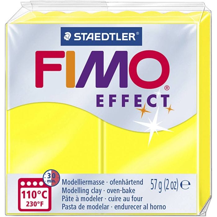 FIMO effect, neon yellow, 57 g/ 1 pack