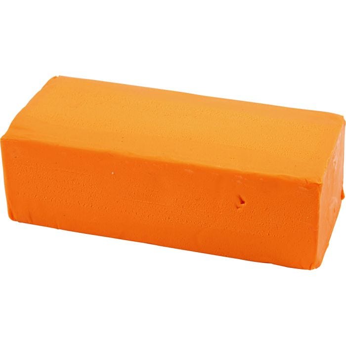 Modelling Clay, size 13x6x4 cm, neon orange, 500 g/ 1 pack