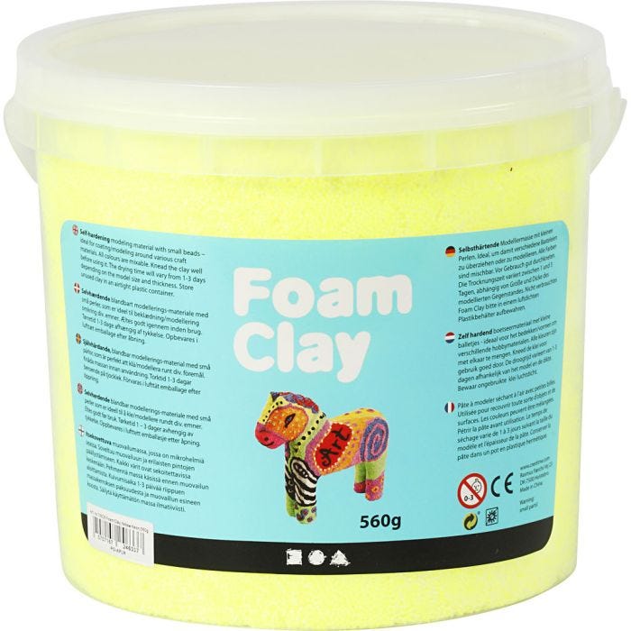 Foam Clay®, neon yellow, 560 g/ 1 bucket