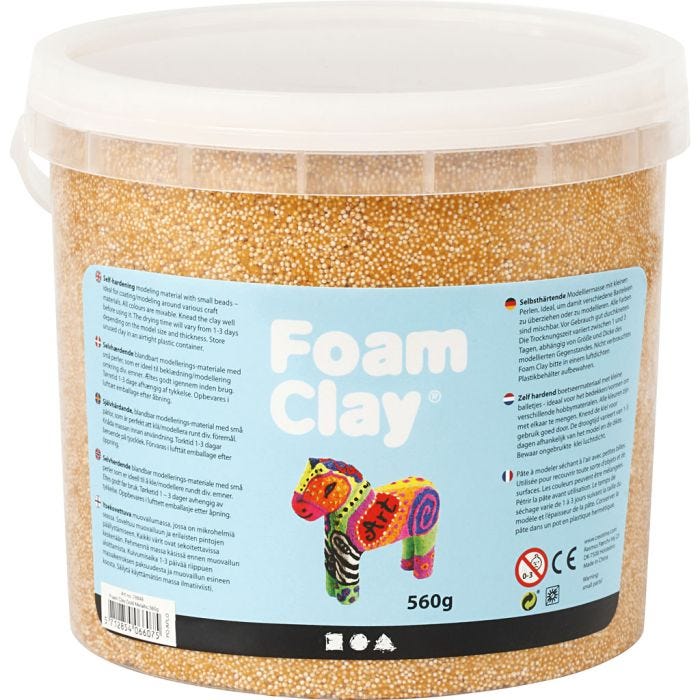 Foam Clay®, metallic, gold, 560 g/ 1 bucket