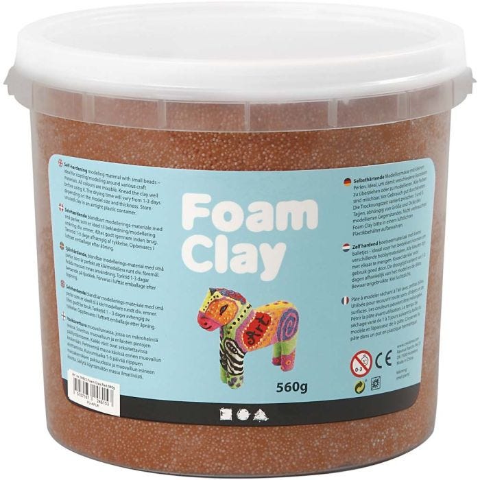 Foam Clay®, brown, 560 g/ 1 bucket