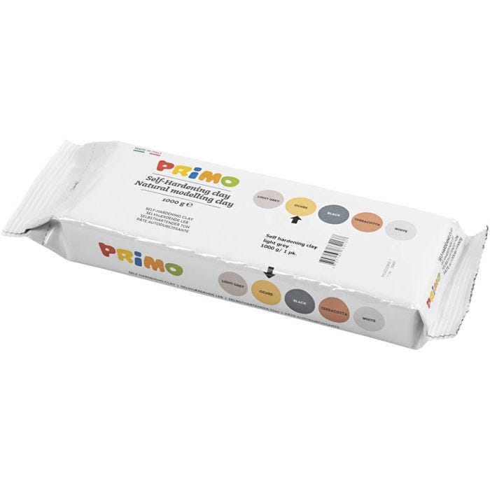 Self-Hardening Clay, yellow ochre, 12x1000 g/ 1 pack