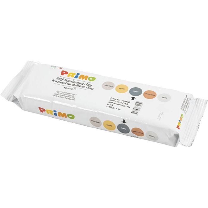 Self-Hardening Clay, black, 1000 g/ 1 pack