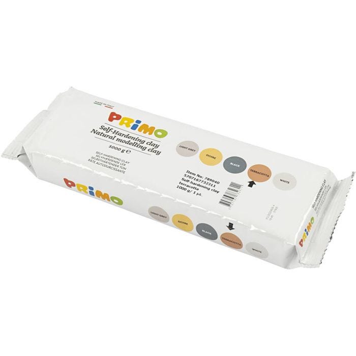 Self-Hardening Clay, terracotta, 12x1000g/ 1 pack