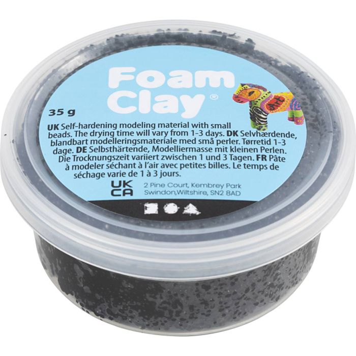Foam Clay®, black, 35 g/ 1 tub