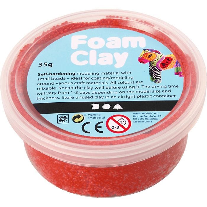 Foam Clay®, red, 35g/ 1 tub