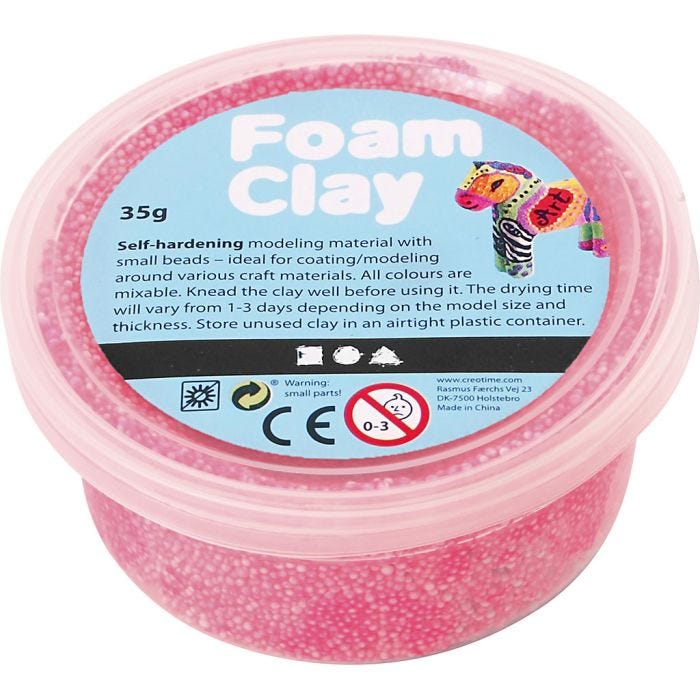 Foam Clay®, neon pink, 35 g/ 1 tub