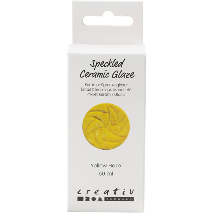 Speckled Ceramic Glaze, 999-1060 °C, opaque, Yellow Haze, 60 ml/ 1 tub
