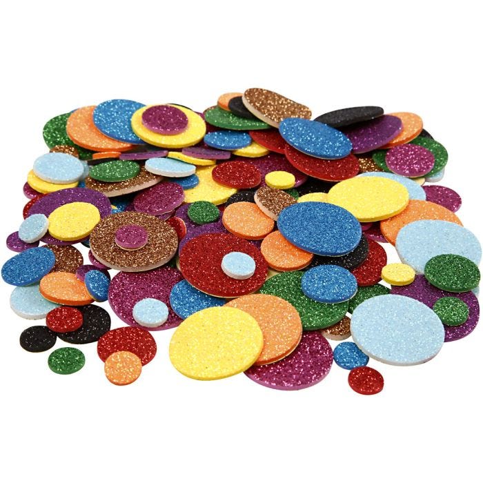 EVA Foam Circles, 12+20+32 mm, 1000asstd./ 1 pack