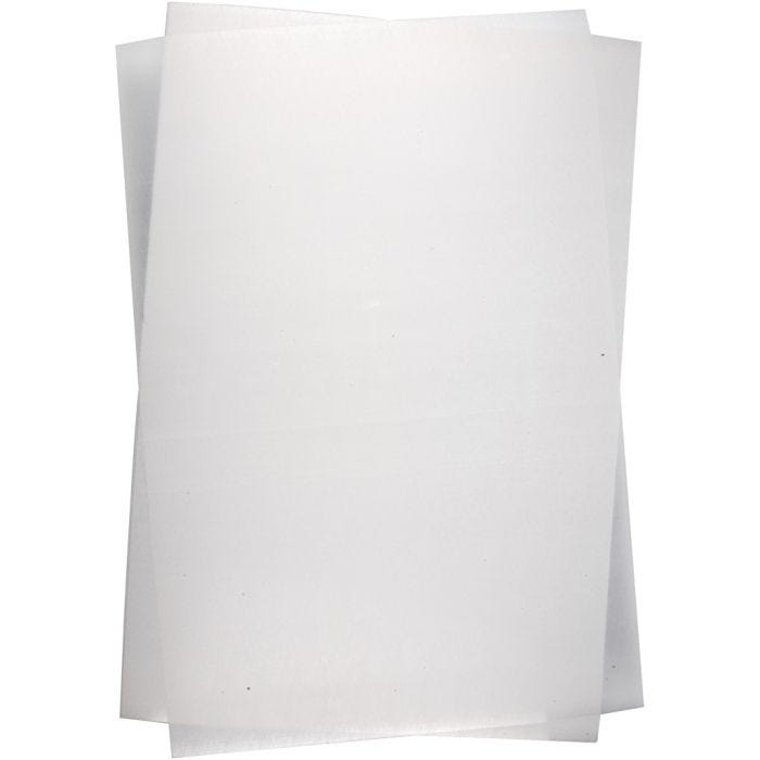 Shrink Plastic Sheets, 20x30 cm, 0,3 mm, gloss transparent, 100sheet/ 1 pack