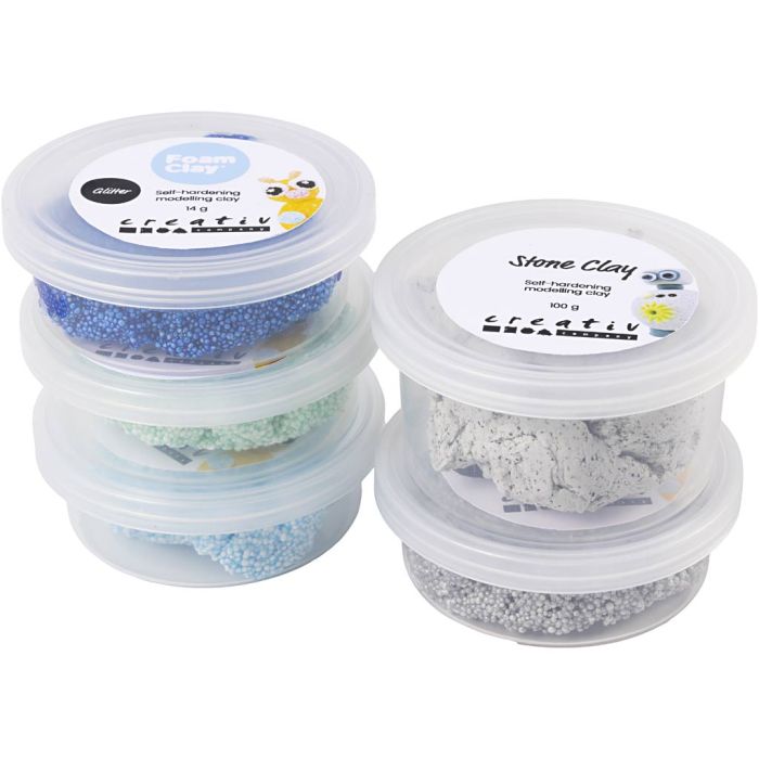 Stone Clay Mix, blue/green harmony, 1 pack