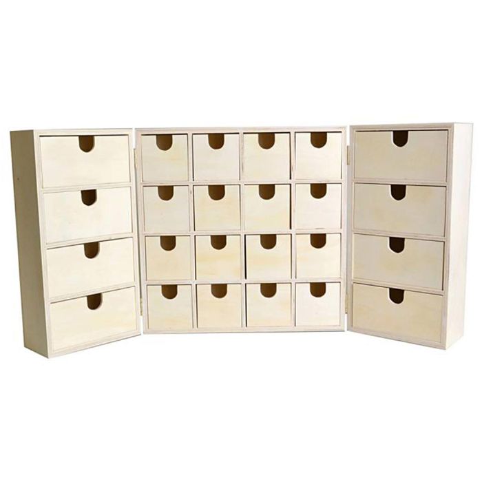 Wooden advent calendar to decorate, size 55,5x27,5 cm, 1 pc