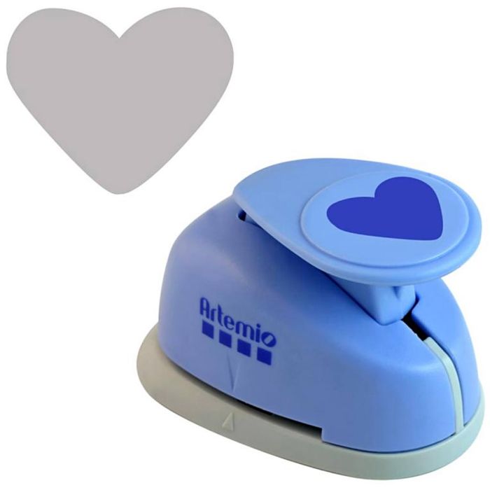 Giant heart hole punch, size 5 cm, 1 pc