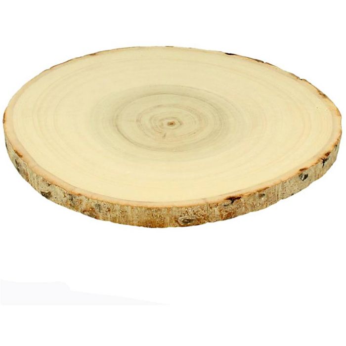 Decorative wooden discs, size 17-21 cm, 2 pc/ 1 pack