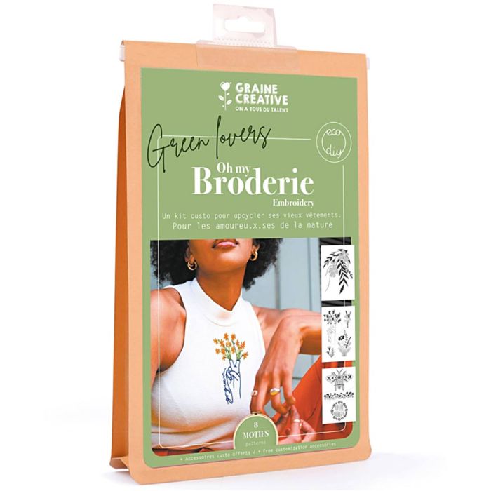 Garment embroidery craft kit, natural, 1 pack
