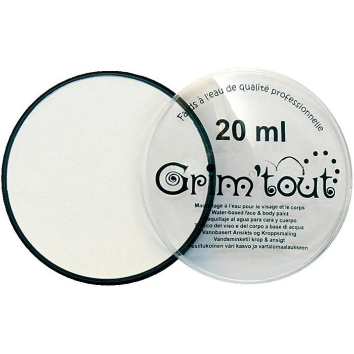 Professional face paint shade, white, 20 ml/ 1 tub