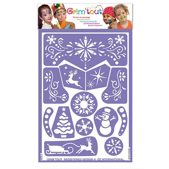 Adhesive face paint stencil, Snowqueen, 1 pack