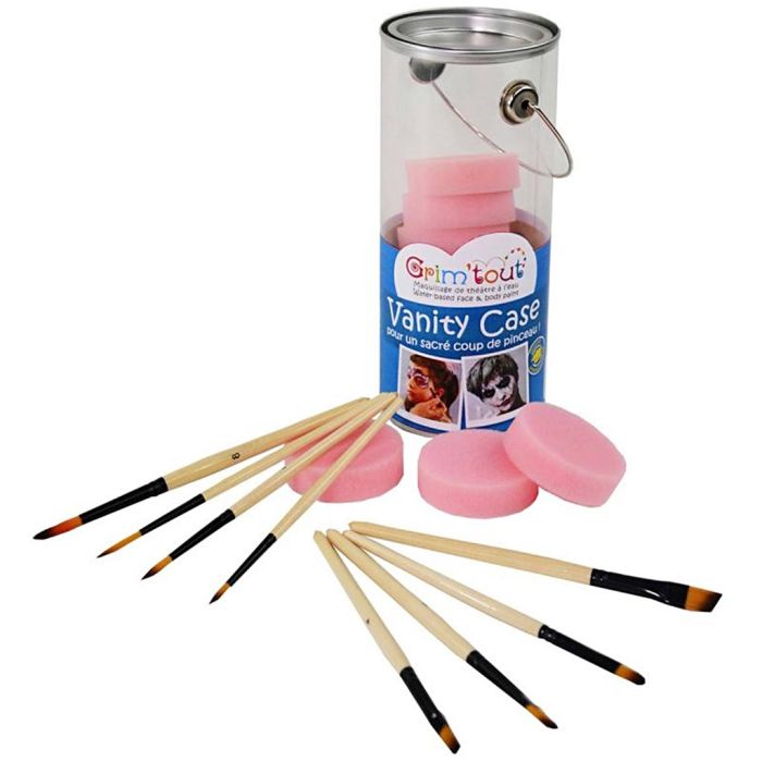 Face paint accessories vanity case, 16 pc/ 1 pack