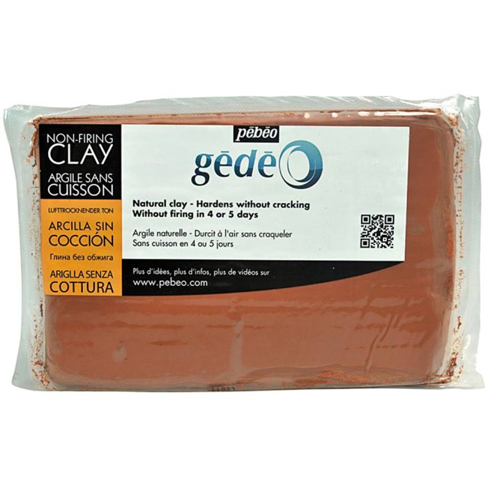 Self-hardening clay, red, 1.5 kg/ 1 pack