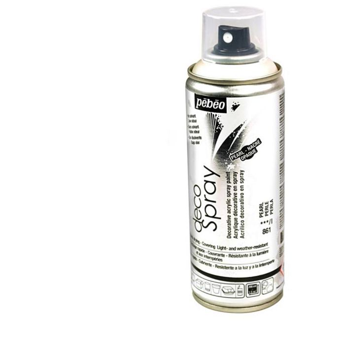 DecoSpray spray paint, white - mother-of-pearl, 200 ml/ 1 tub