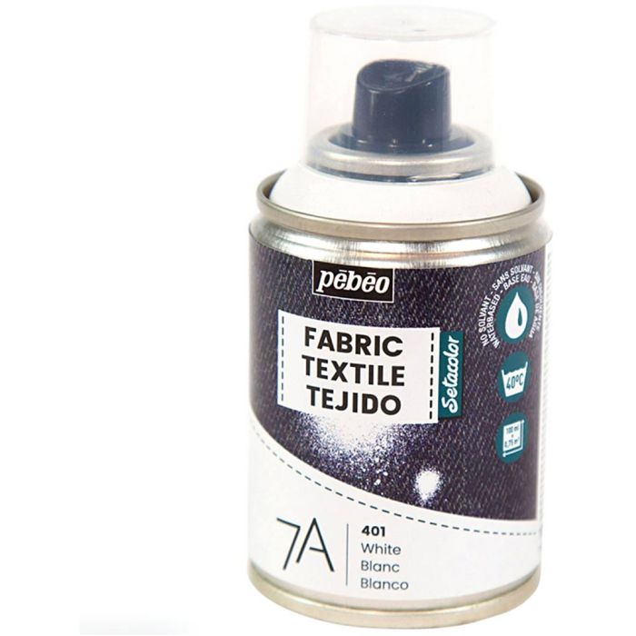 Textile spray paint, white, 100 ml/ 1 bottle