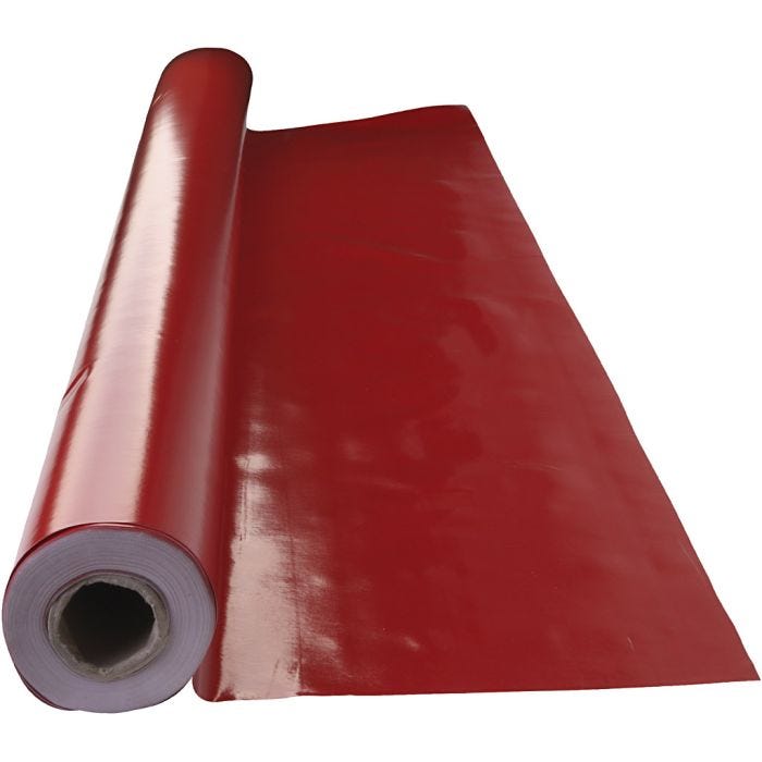 Oilcloth, W: 140 cm, red, 20 m/ 1 roll