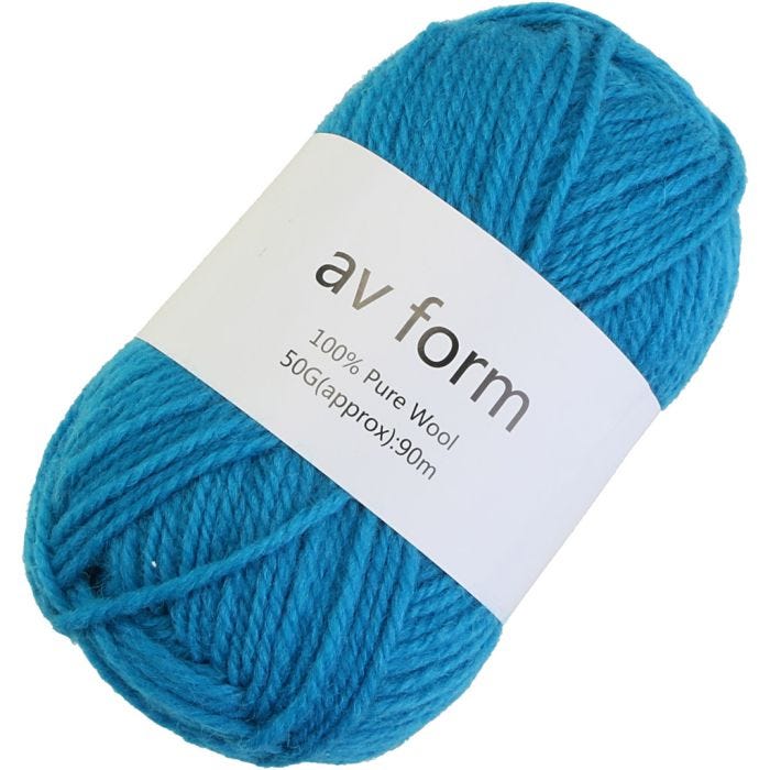 Wool yarn, blue, 50 g/ 1 pc
