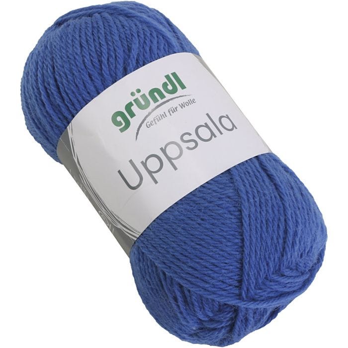 Wool yarn, L: 125 M, blue, 50 g/ 1 pc