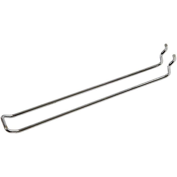 Euro pegboard hooks, L: 200 mm, W: 25 mm, thickness 4 mm, 50 pc/ 1 pack