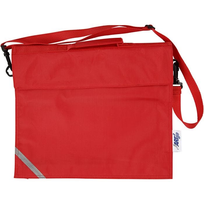 School Bag, D. 6 cm, size 36x31 cm, red, 1 pc