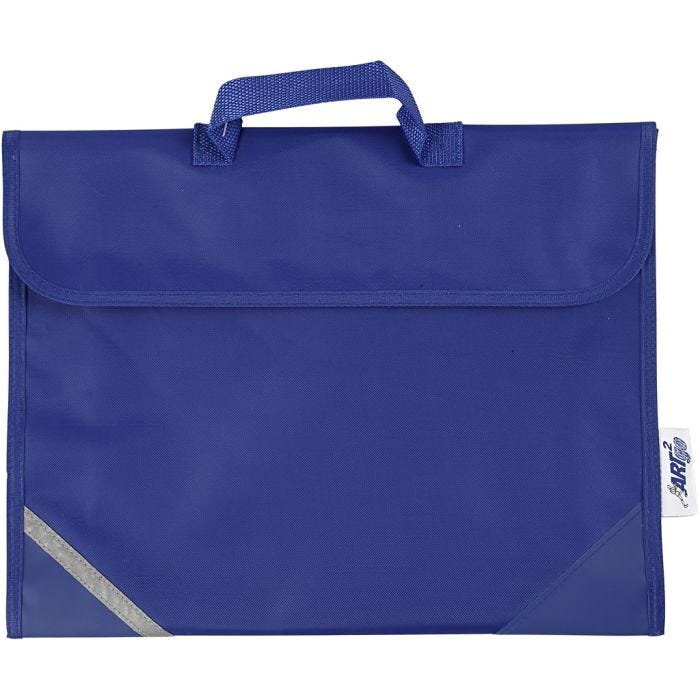 School Bag, D. 9 cm, size 36x29 cm, blue, 1 pc