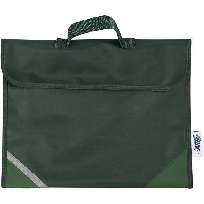 School Bag, 9 cm, 36x29 cm, green, 1 pc